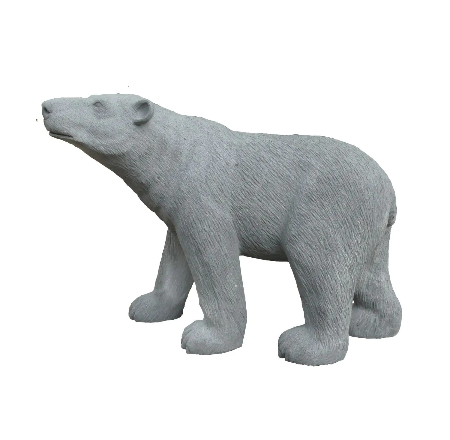  Product image 2 of the product “Polar Bear heading to the right made from riverstone by the artist 140cm length ”